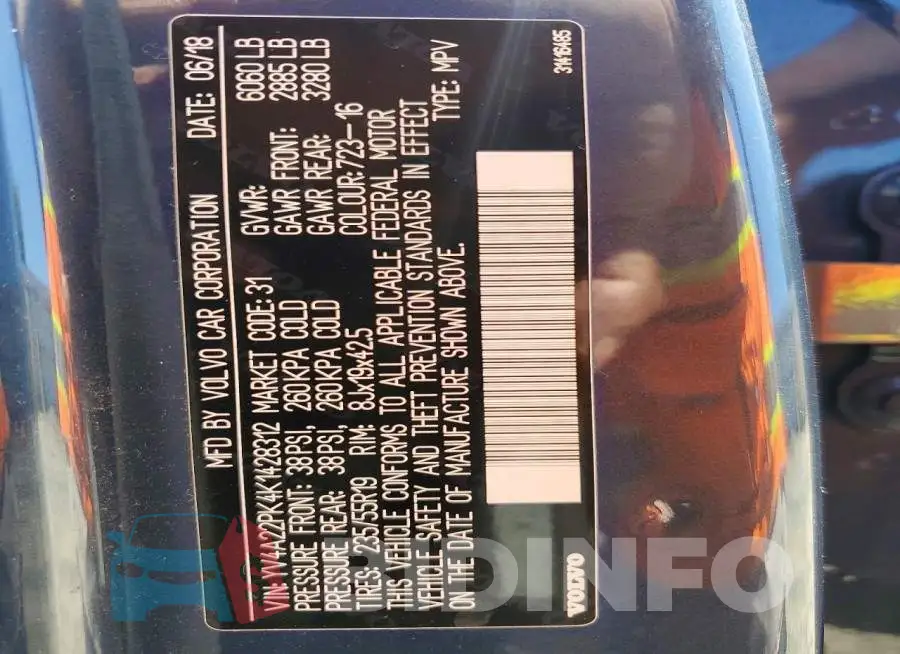 YV4A22PK4K1428312 Photo# 14