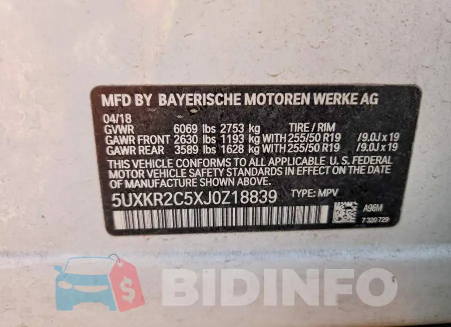 5UXKR2C5XJ0Z18839 Photo# 13