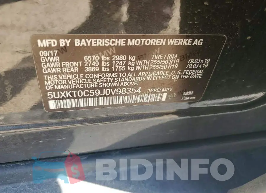 5UXKT0C59J0V98354 Photo# 12