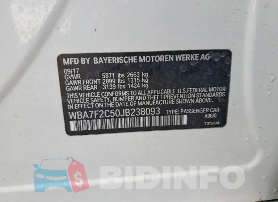 WBA7F2C50JB238093 Photo# 12