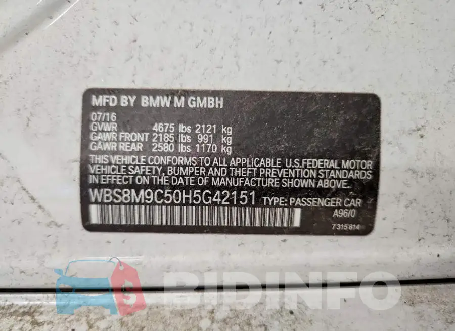 WBS8M9C50H5G42151 Photo# 12