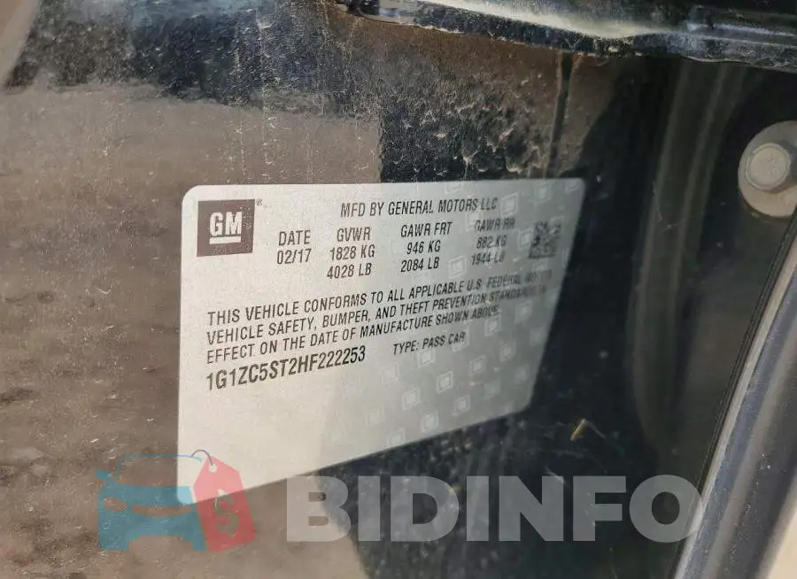 1G1ZC5ST2HF222253 Photo# 13