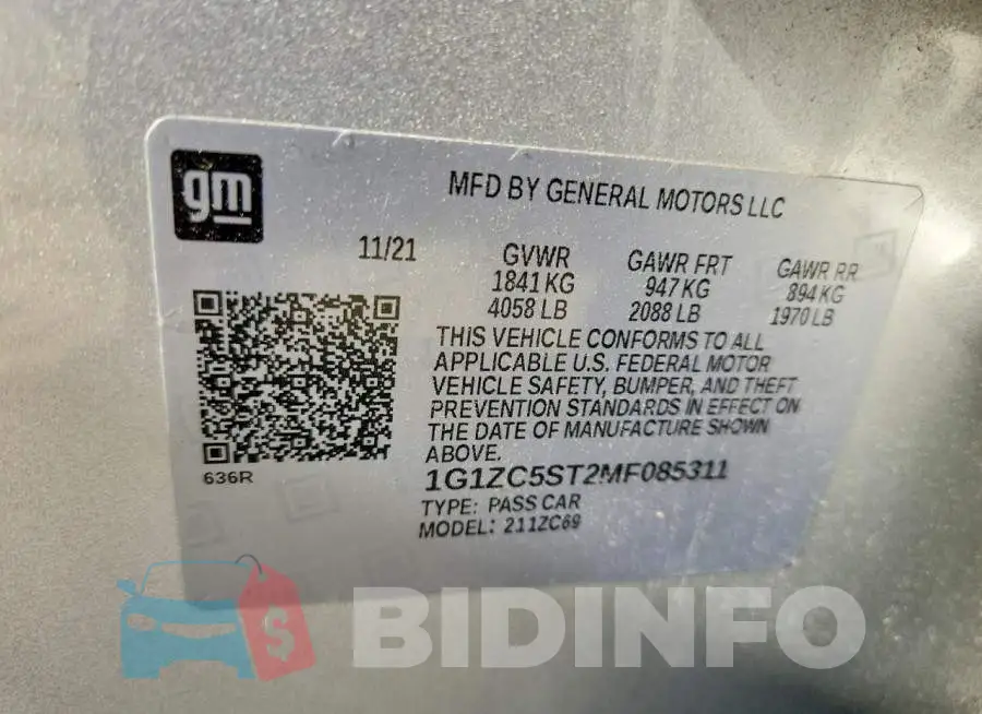 1G1ZC5ST2MF085311 Photo# 12