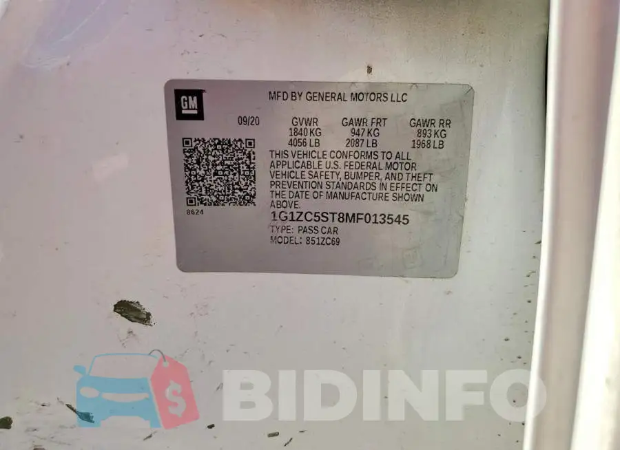 1G1ZC5ST8MF013545 Photo# 12