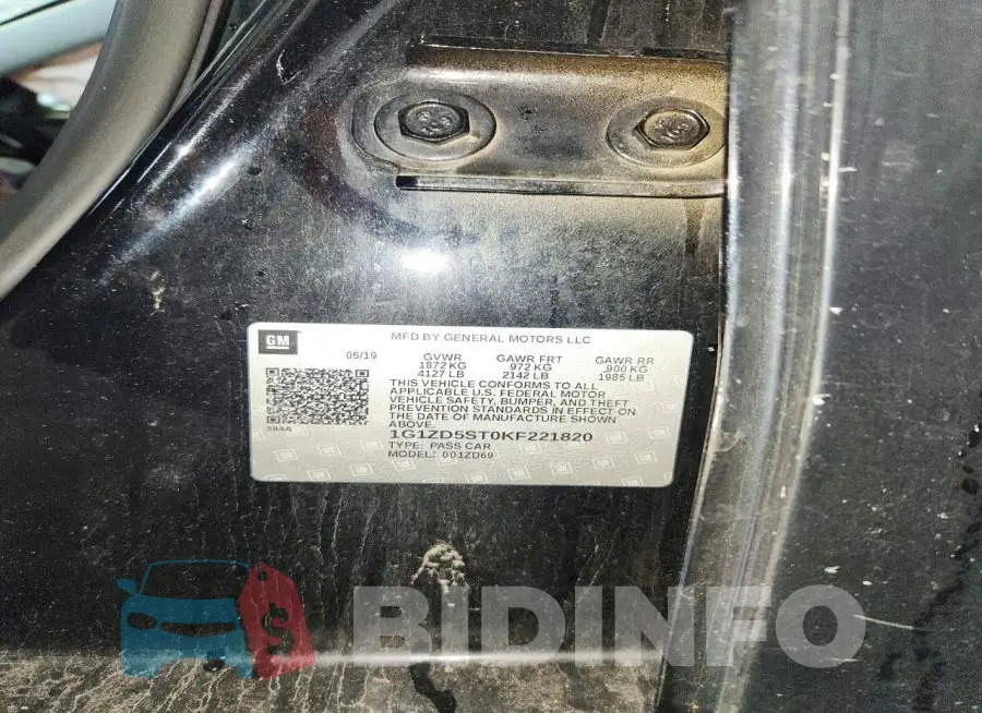 1G1ZD5ST0KF221820 Photo# 12