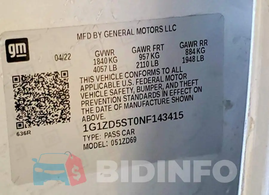 1G1ZD5ST0NF143415 Photo# 13