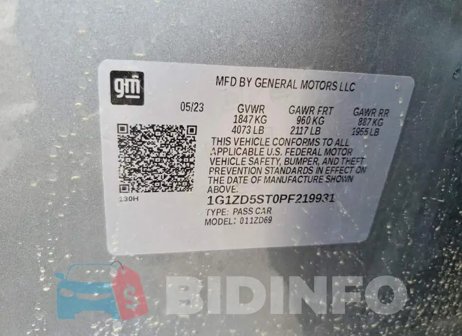 1G1ZD5ST0PF219931 Photo# 12