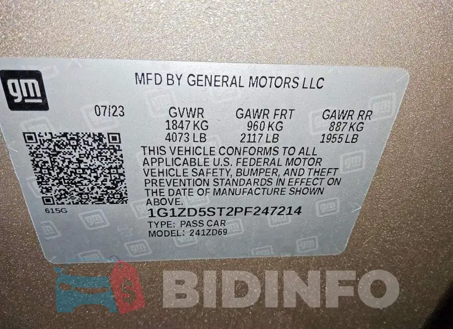 1G1ZD5ST2PF247214 Photo# 12