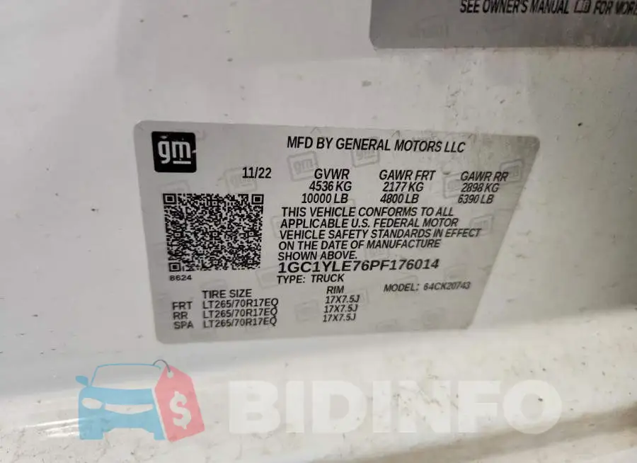 1GC1YLE76PF176014 Photo# 12
