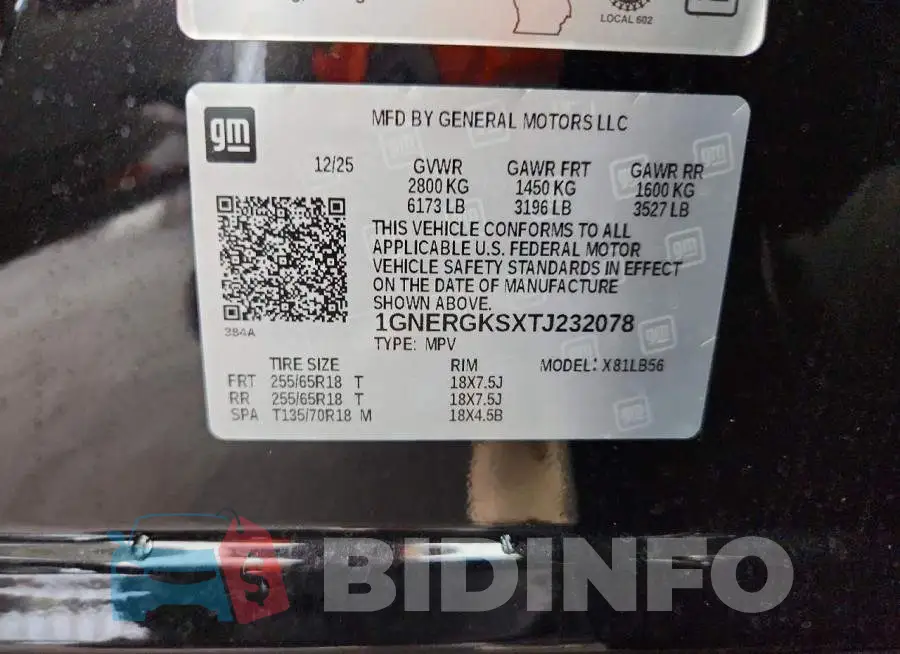 1GNERGKSXTJ232078 Photo# 13