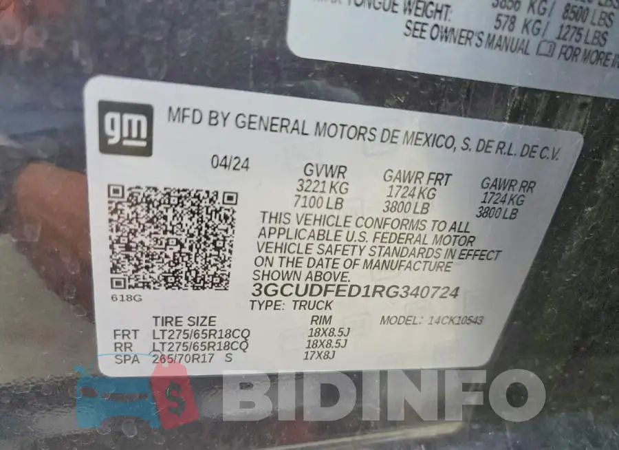 3GCUDFED1RG340724 Photo# 12