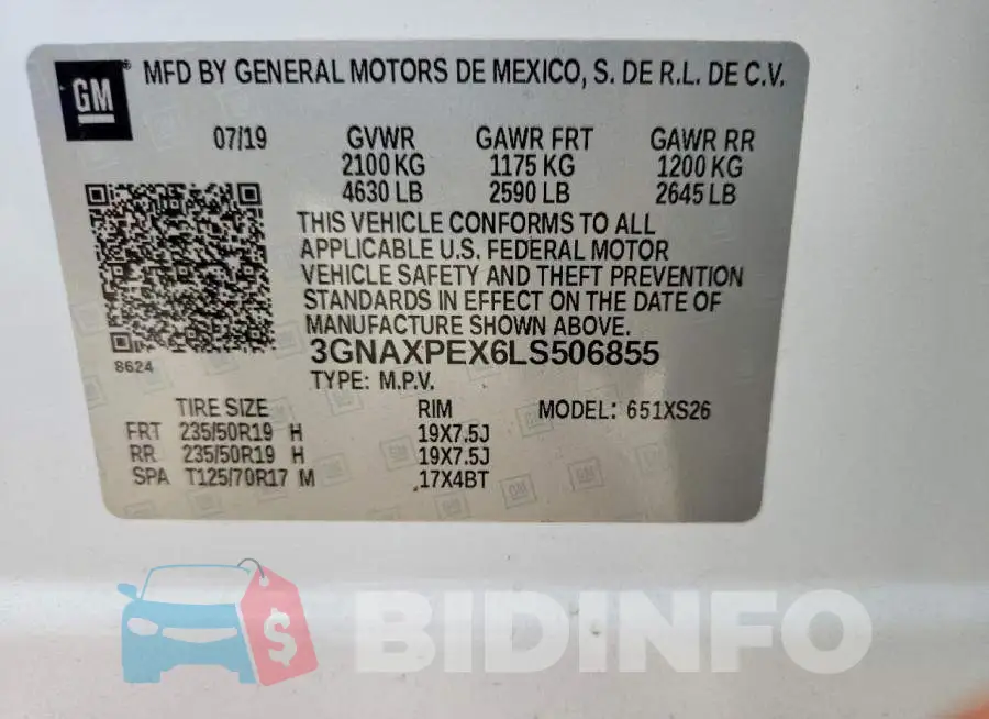 3GNAXPEX6LS506855 Photo# 13