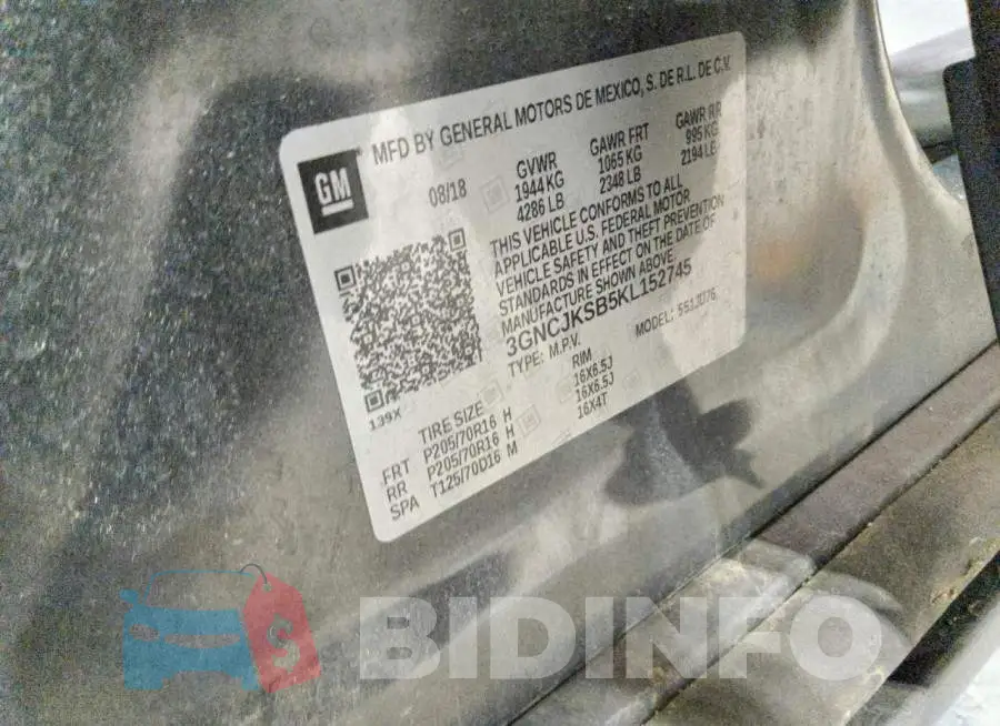 3GNCJKSB5KL152745 Photo# 13