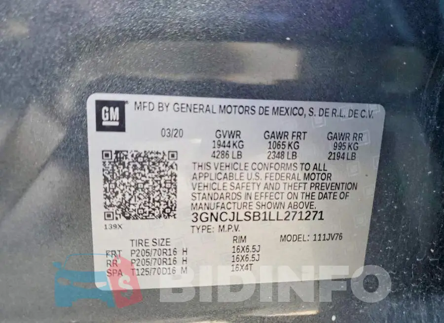 3GNCJLSB1LL271271 Photo# 13
