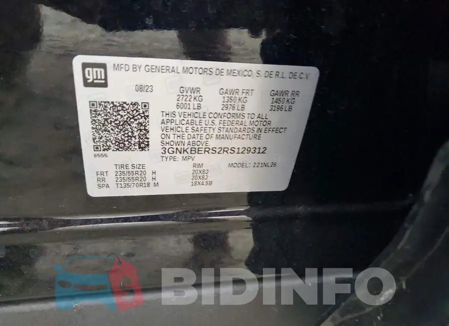 3GNKBERS2RS129312 Photo# 14