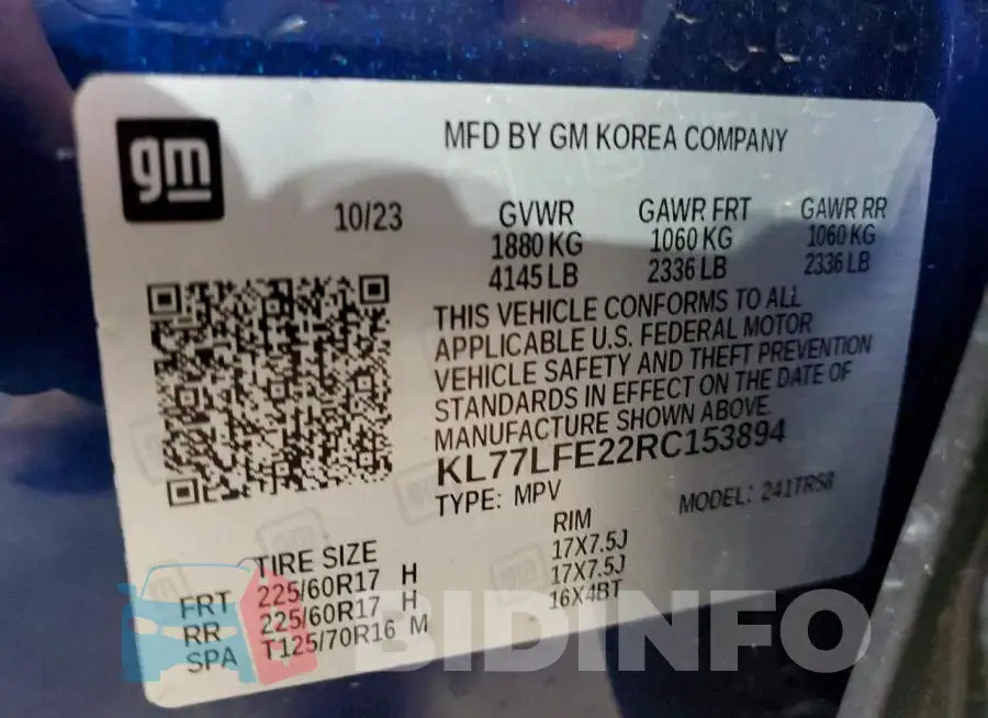 KL77LFE22RC153894 Photo# 13
