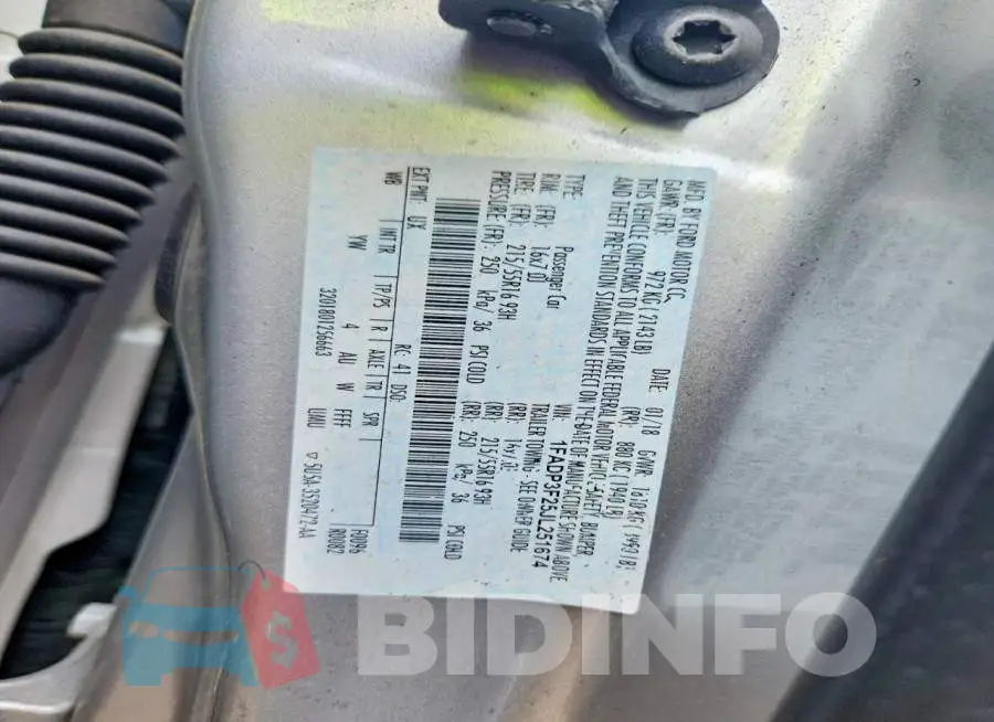 1FADP3F25JL251674 Photo# 12