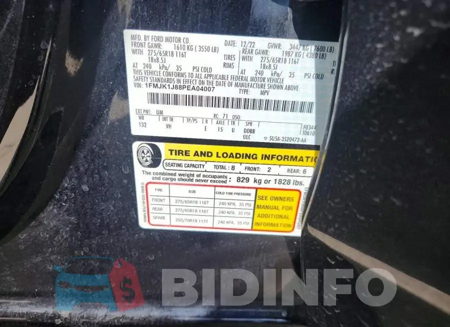 1FMJK1J88PEA04007 Photo# 13