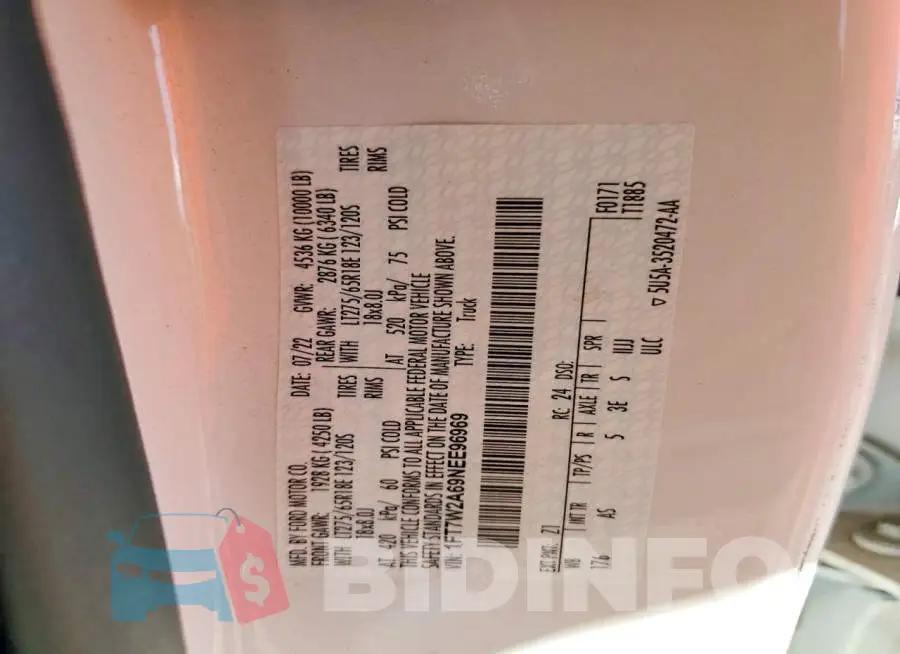 1FT7W2A69NEE96969 Photo# 13