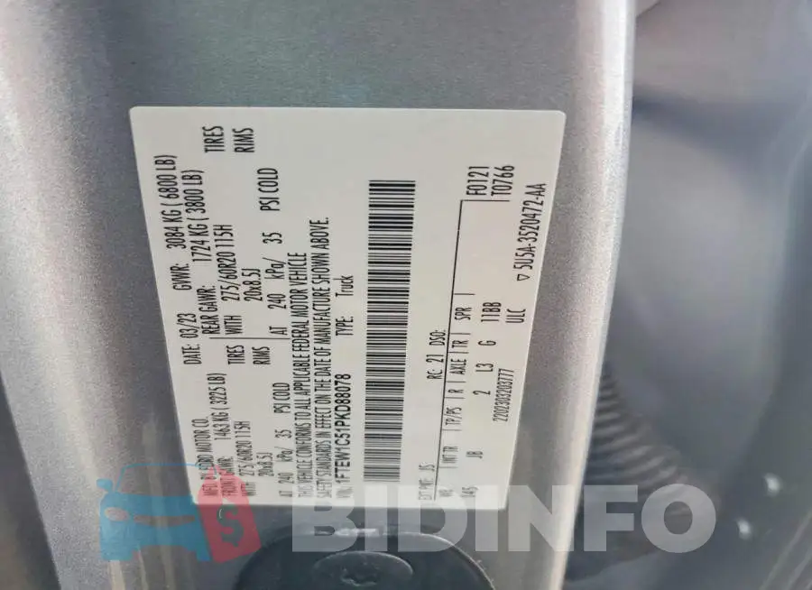 1FTEW1C51PKD88078 Photo# 12