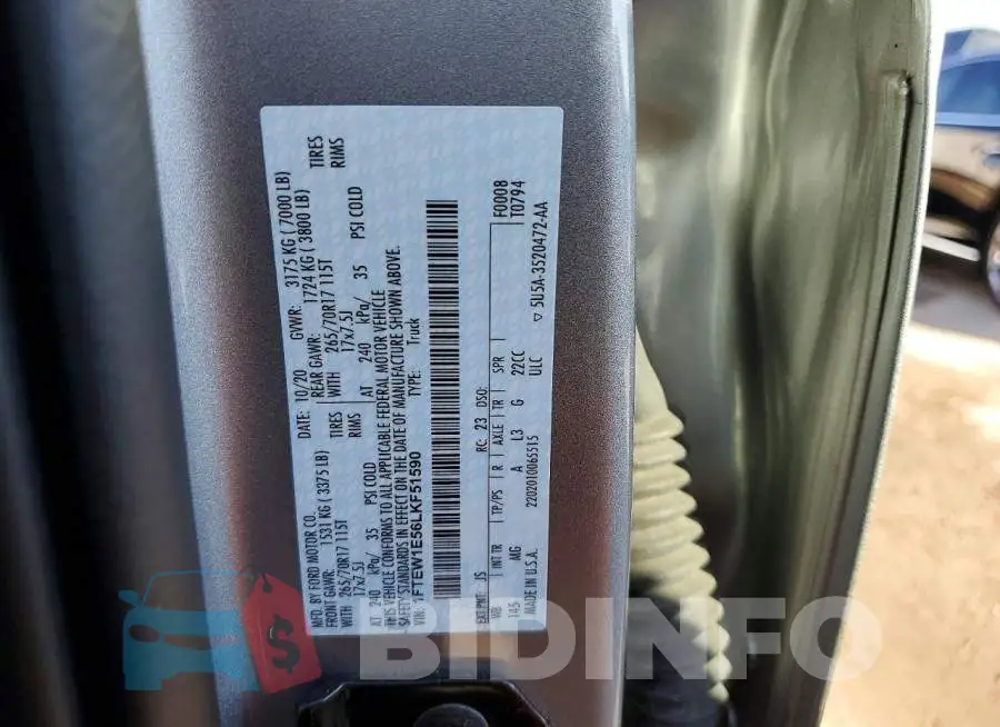 1FTEW1E56LKF51590 Photo# 12