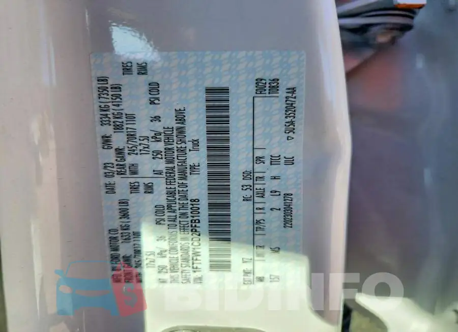 1FTFW1CD2PFB10018 Photo# 12