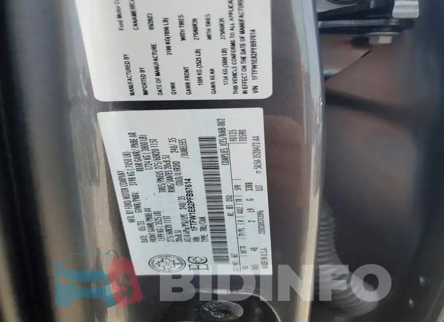 1FTFW1E82PFB97614 Photo# 12