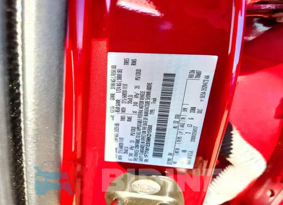 1FTFW1E85MKD15500 Photo# 12