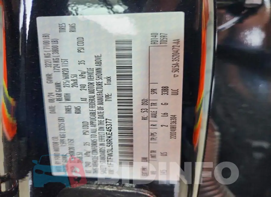 1FTFW3L58RKE45377 Photo# 13