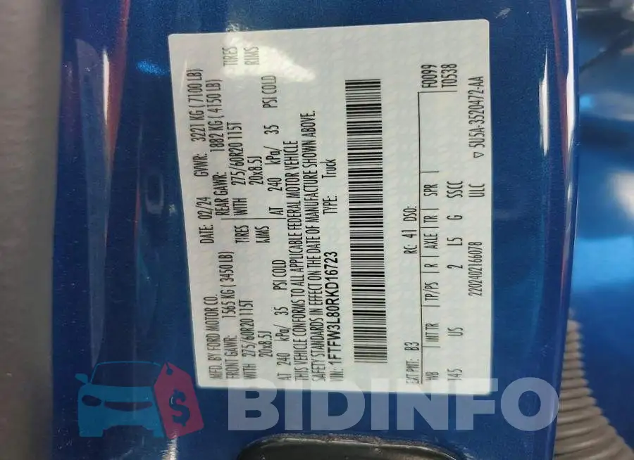 1FTFW3L80RKD16723 Photo# 12
