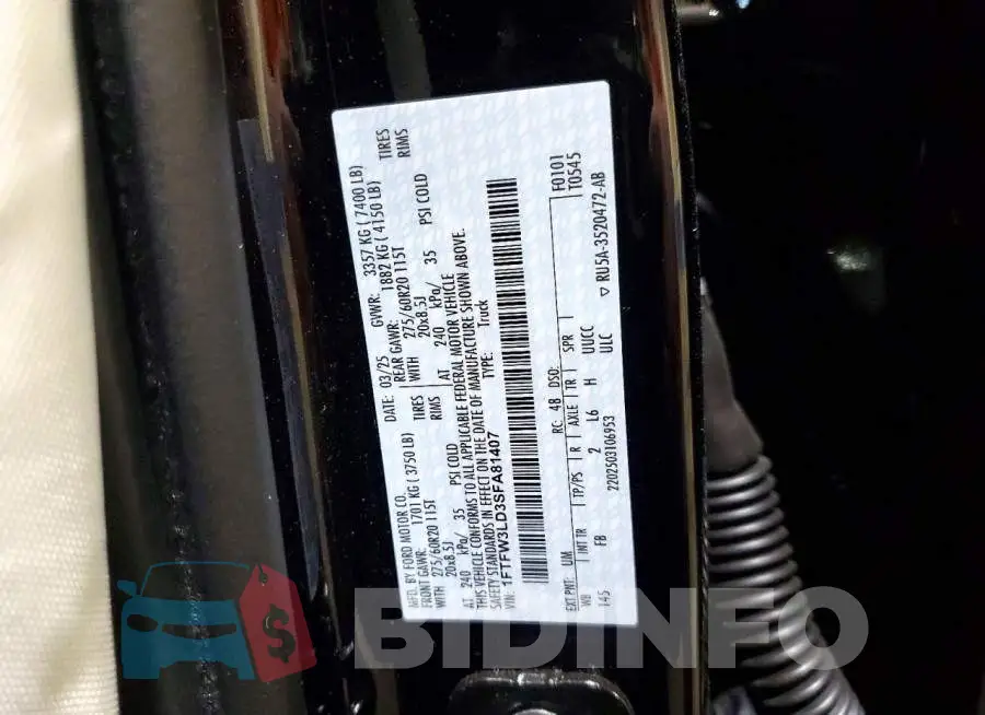 1FTFW3LD3SFA81407 Photo# 12