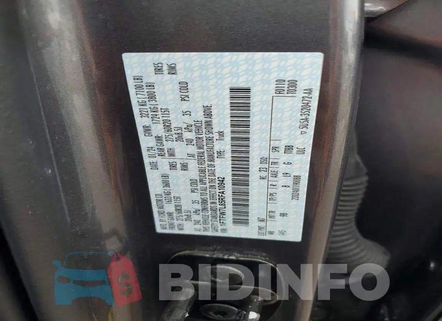 1FTFW7L85RFA10942 Photo# 12