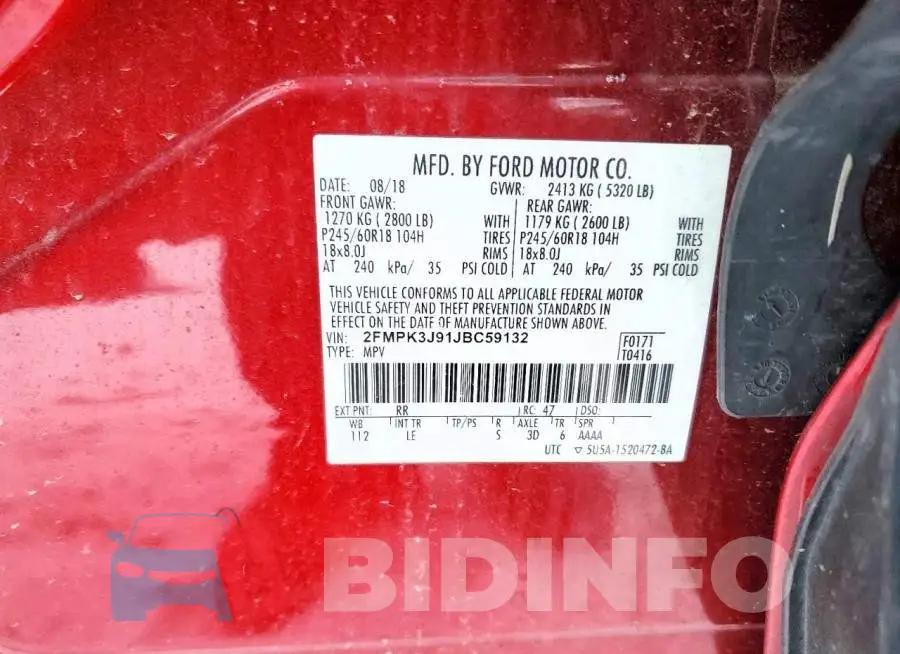 2FMPK3J91JBC59132 Photo# 12