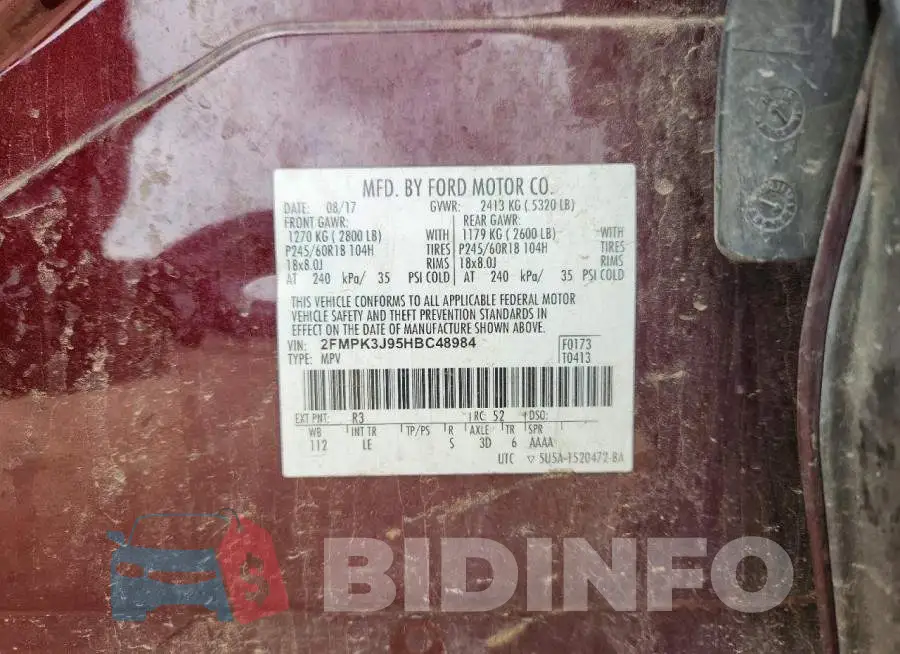 2FMPK3J95HBC48984 Photo# 13