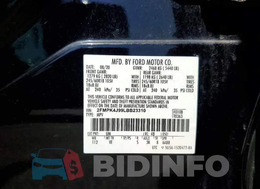 2FMPK4J99LBB23310 Photo# 13
