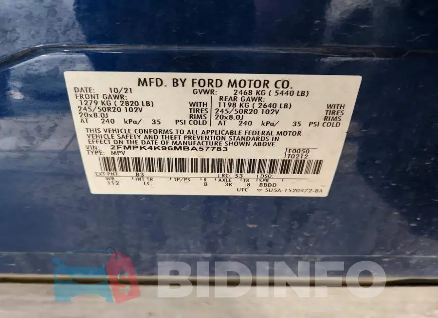 2FMPK4K96MBA57783 Photo# 13