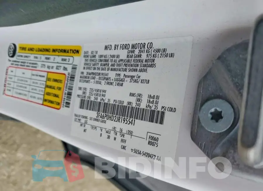 3FA6P0HD2JR195541 Photo# 12