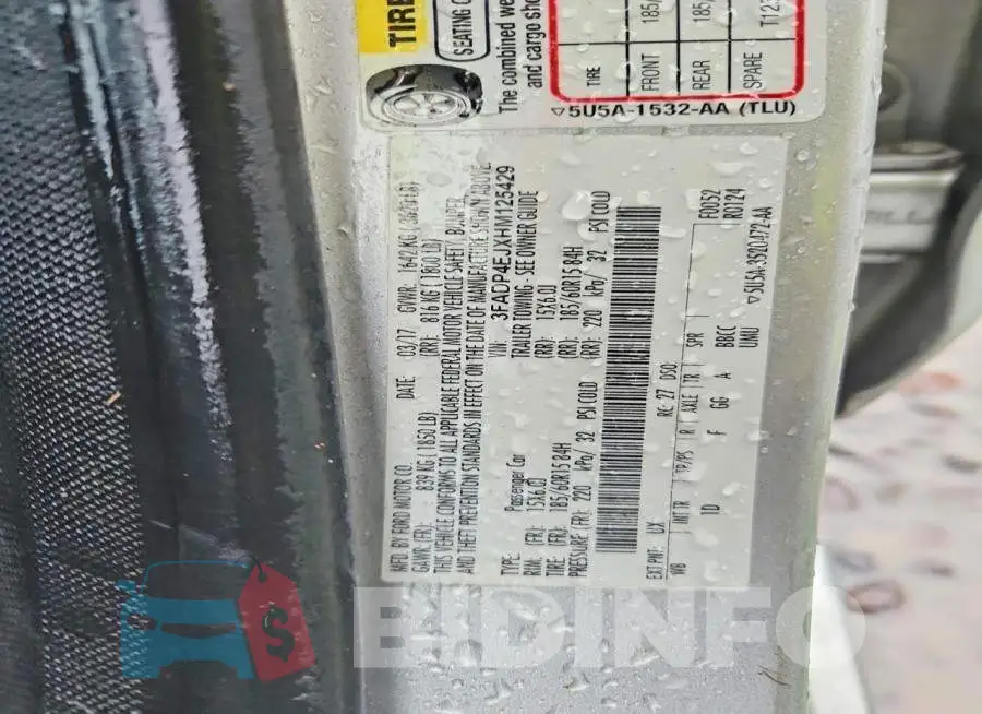 3FADP4EJXHM125429 Photo# 12