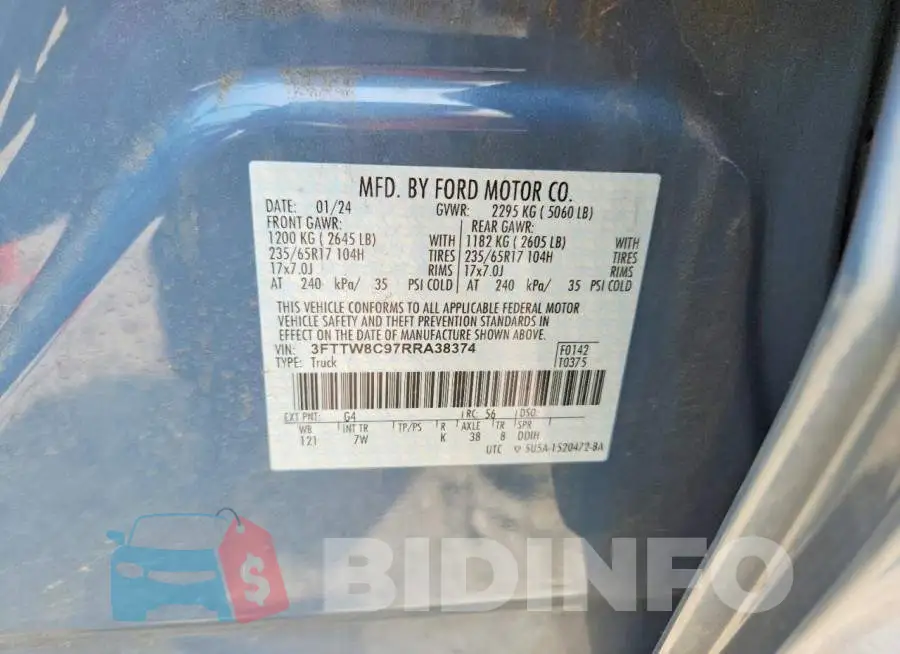 3FTTW8C97RRA38374 Photo# 13