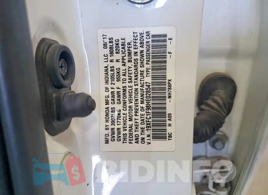 19XFC1F98HE028547 Photo# 12