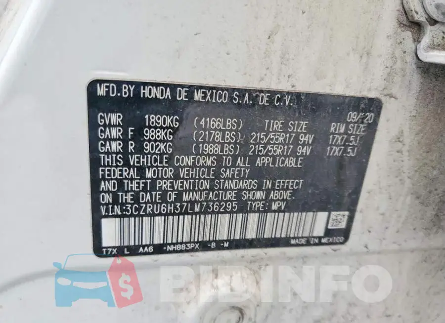 3CZRU6H37LM736295 Photo# 14
