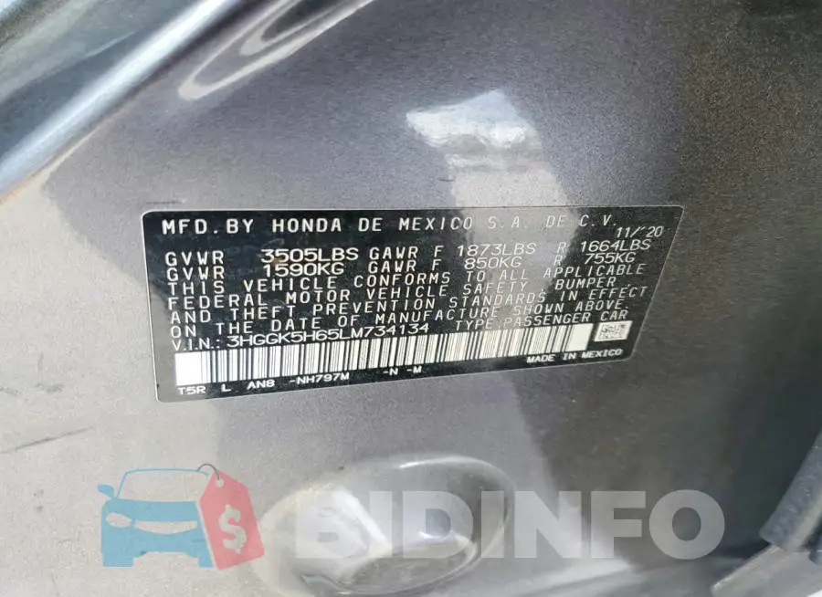 3HGGK5H65LM734134 Photo# 12