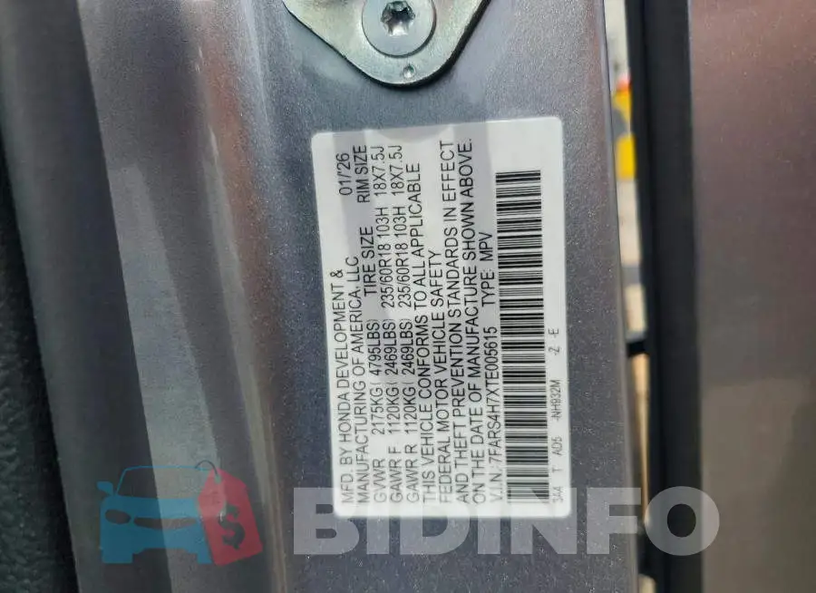 7FARS4H7XTE005615 Photo# 14