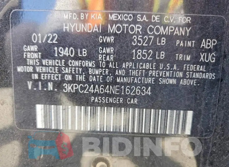 3KPC24A64NE162634 Photo# 12
