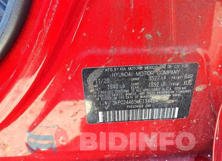 3KPC24A65ME134484 Photo# 12