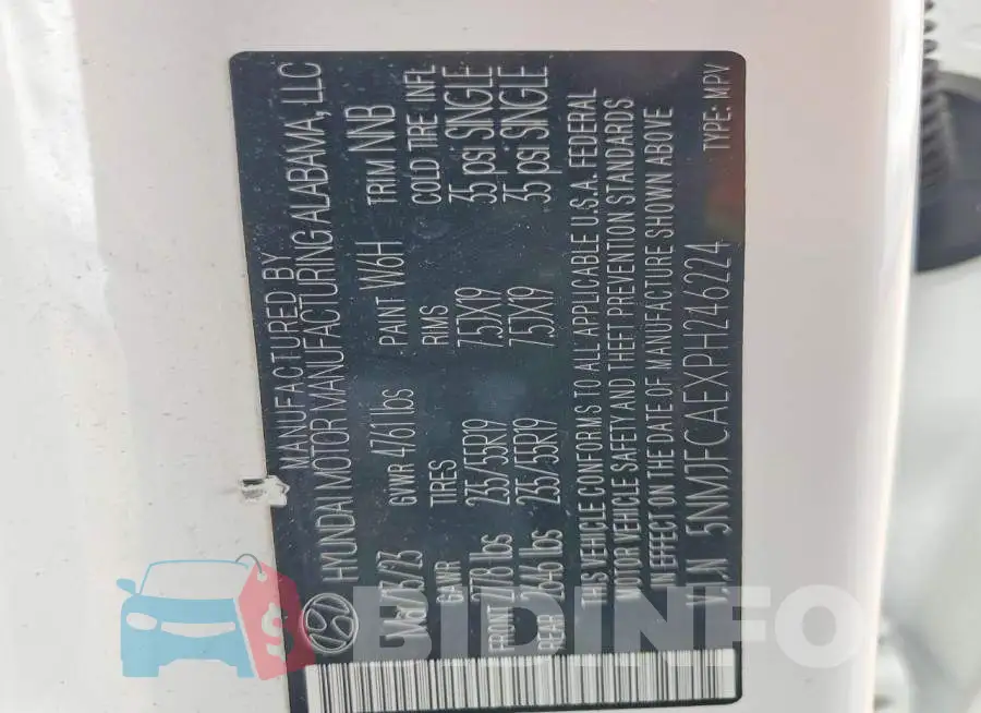 5NMJFCAEXPH246224 Photo# 13