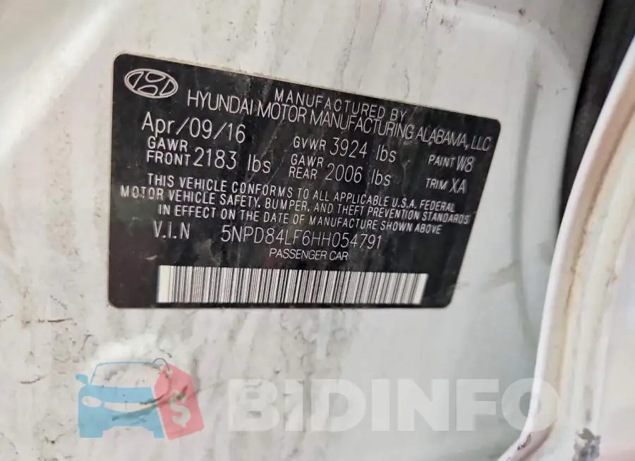 5NPD84LF6HH054791 Photo# 12