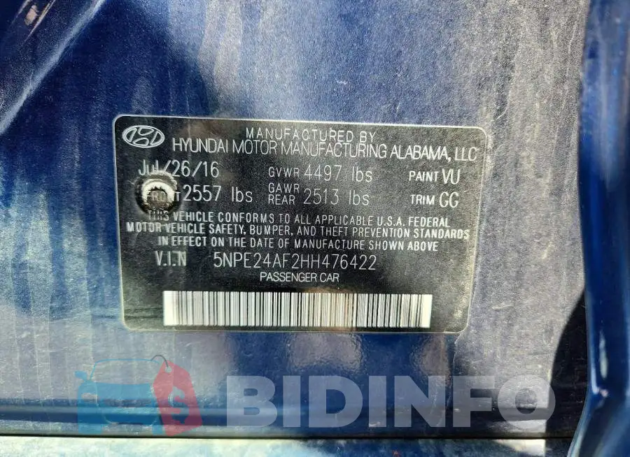 5NPE24AF2HH476422 Photo# 12