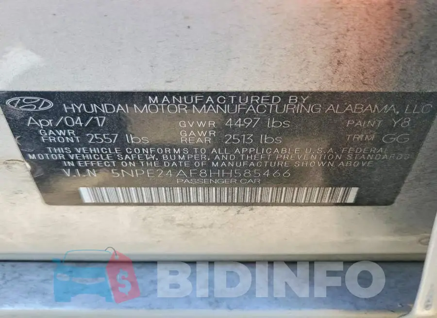 5NPE24AF8HH585466 Photo# 12