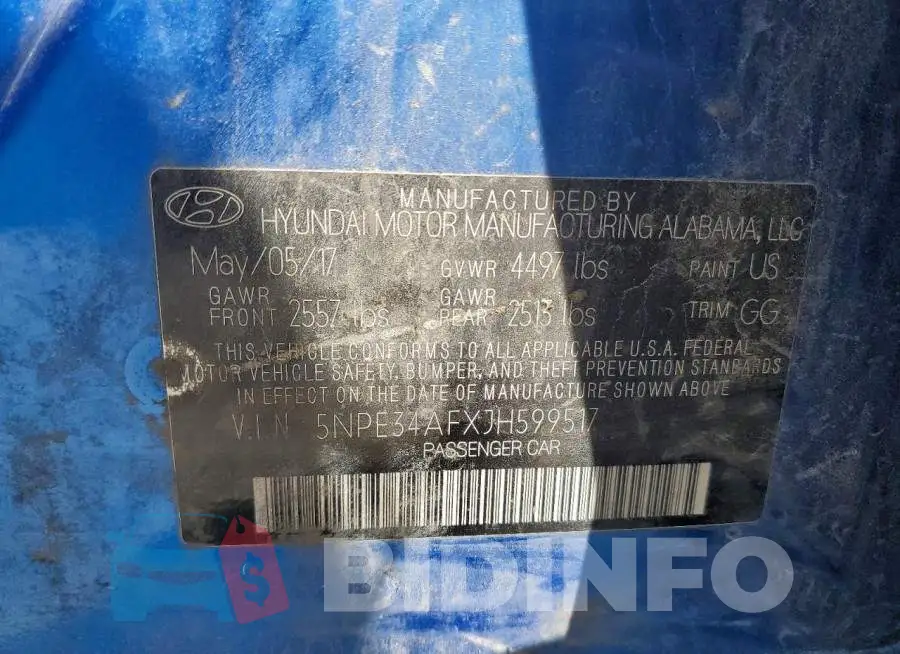 5NPE34AFXJH599517 Photo# 12